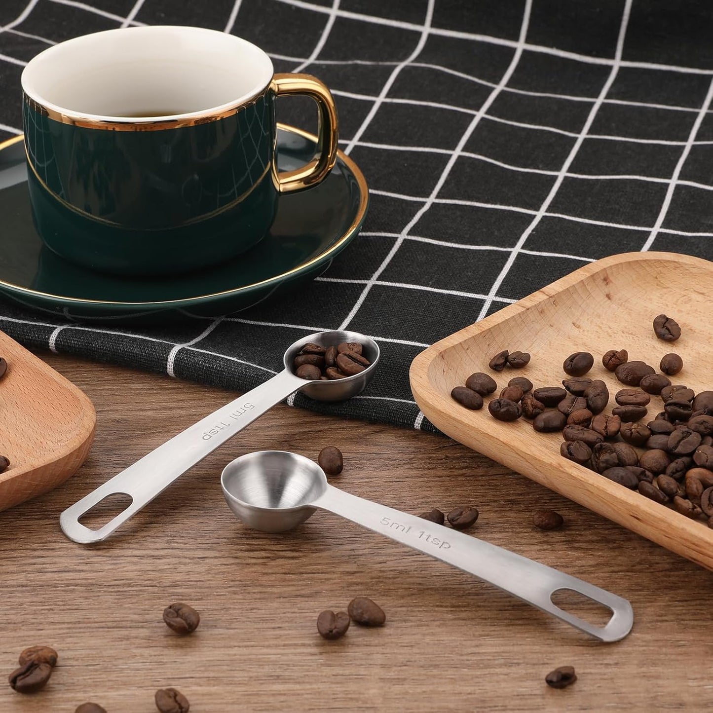 Measuring Spoons Stainless Steel Tablespoon 5 ML/1 TSP, Small Metal Teaspoons for Measuring Dry and Liquid Ingredients