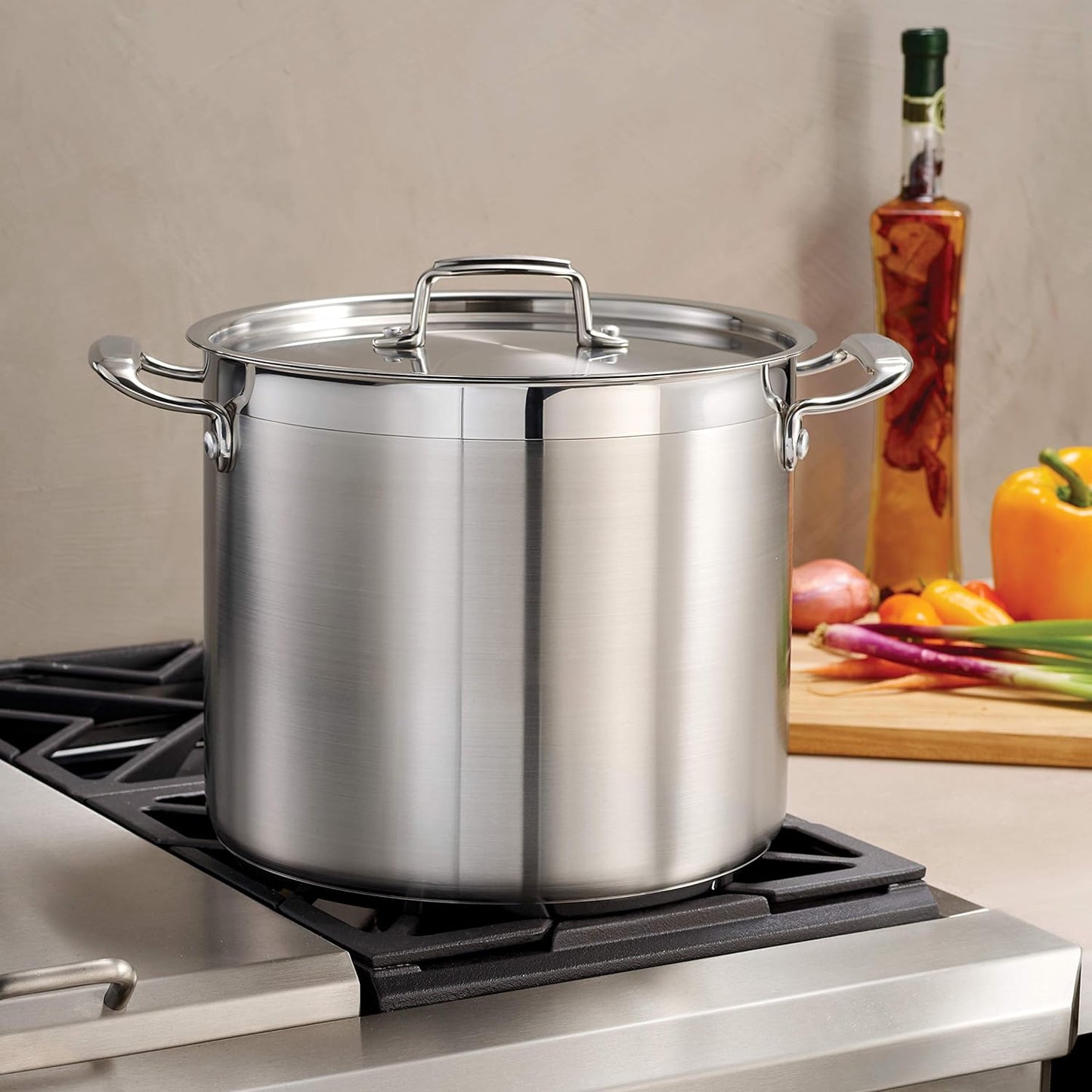 Tramontina Gourmet Stainless Steel 12-Quart Stock Pot with Lid