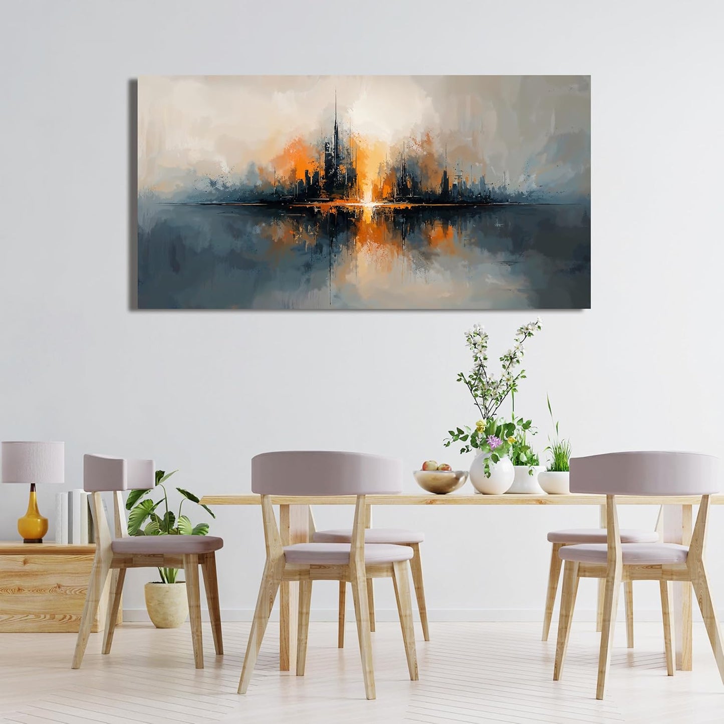 Abstract Wall Art Decor Modern Black Wall Art Prints Abstract Canvas Art Wall Decor Wall Art Pictures For Living Room Canvas City Wall Art Decorations Artwork For Walls Bedroom Ofifice Home Decor 20" X 40"