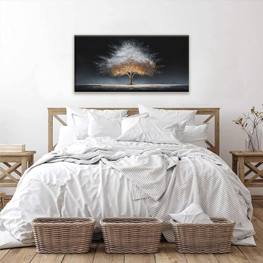 Burning Gray Tree Of Life Wall Art Canvas Art Wall Decor Modern Artwork Abstract Wall Art For Living Room Bedroom Apartment Kitchen Bathroom Office 20x40 Inch Canvas Prints