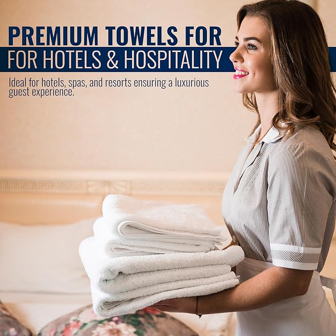 300-Pack Economy Washcloths Bulk (13x13) – White 100% Cotton Face Cloths – Commercial-Grade Cleaning Rags – Soft, Absorbent & Quick-Dry Towels for Hotels, Spas, Gyms & Hospitality Use