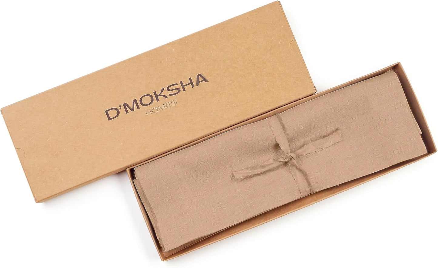D'Moksha Homes Linen Champagne Beige Placemats Set of 4-100% Pure Linen Placemats 14 x 19 Inch for Fall, Autumn and Halloween - Handcrafted and Machine Washable