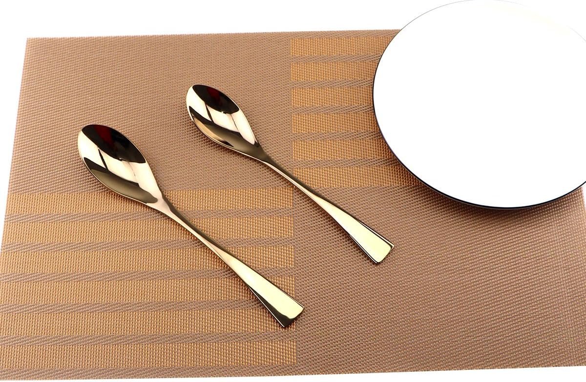 Silversmiths 20 Piece Beacon Flatware Set, Copper Mirror/Rose Gold, Service for 4
