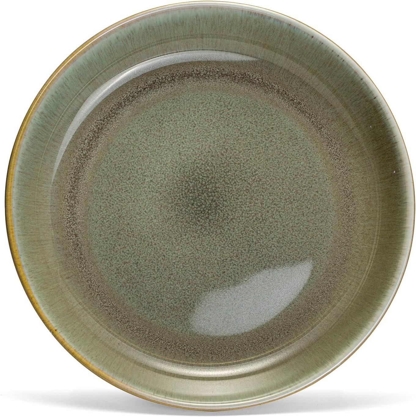 Sango Resona Moss Green Stoneware Bowls (Set of 4) – Durable Stoneware with Reactive Glaze Finish, Microwave & Dishwasher Safe, Perfect for Everyday Dining & Entertainment