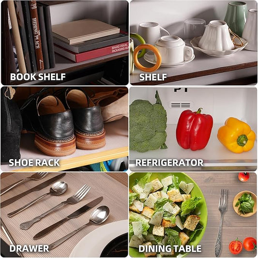 Shelf Liner,Non-Adhesive Drawer Liner,Food-Grade Material for Kitchen Cabinets Liner,Non-Slip Cupboard Liners Kitchen Drawer Liners Bathroom Shelves Liners (12 inches x 10 Feet)