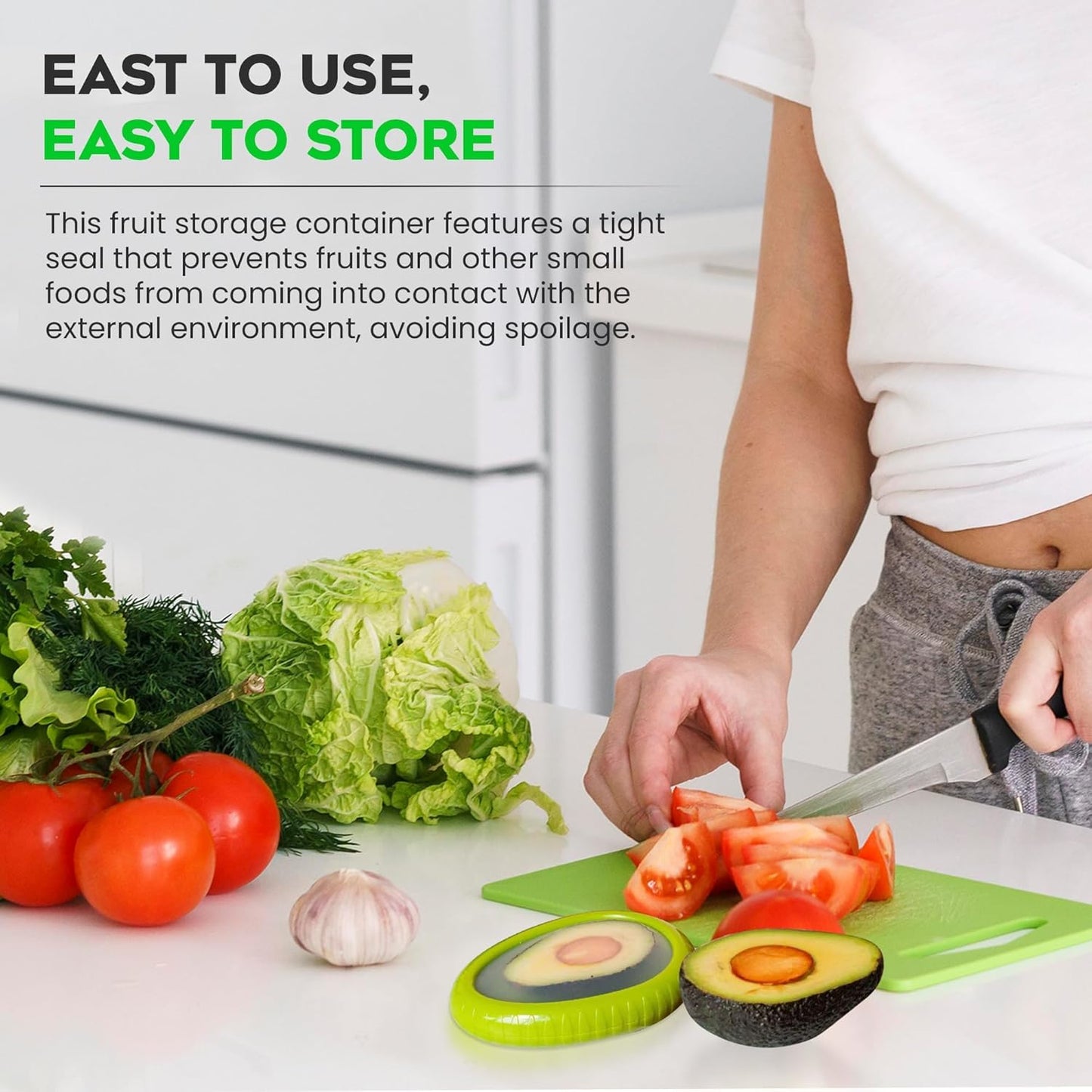 Silicone Avocado Saver - 4PCS Multi-Use Food Saver as Onion Saver & Lemon Saver, Avocado Keeper, Tomato Saver, and More - Anti-Oxidation + Reusable Fruit and Vegetable Storage Containers for Fridge