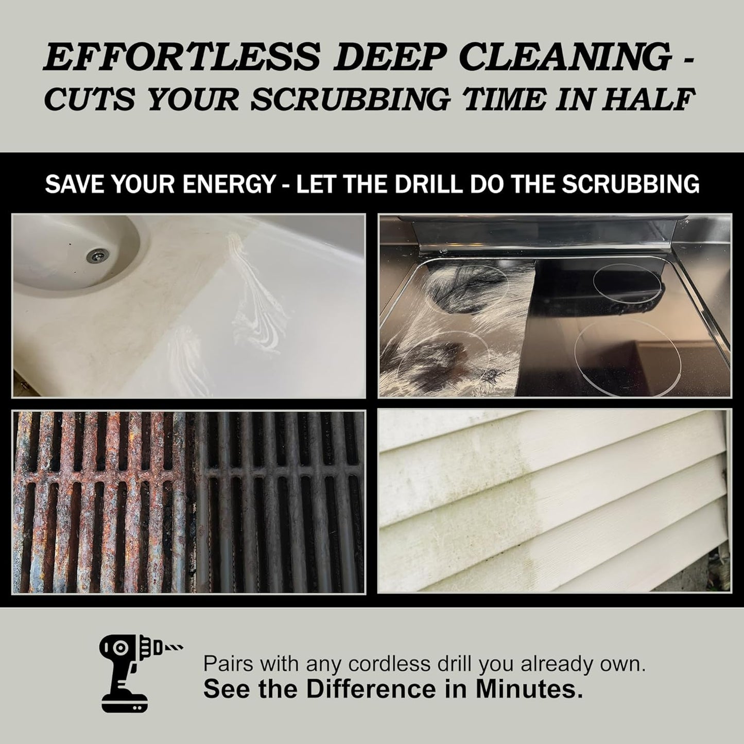 Interior Car Detailing Drill Brush Set - Soft Bristle Power Scrubber Attachments for Cleaning Car, Truck, Upholstery, Carpet, Leather, Seats, Wheels, Rims, Dash, Console, & Trim - Nylon Auto Scrubber