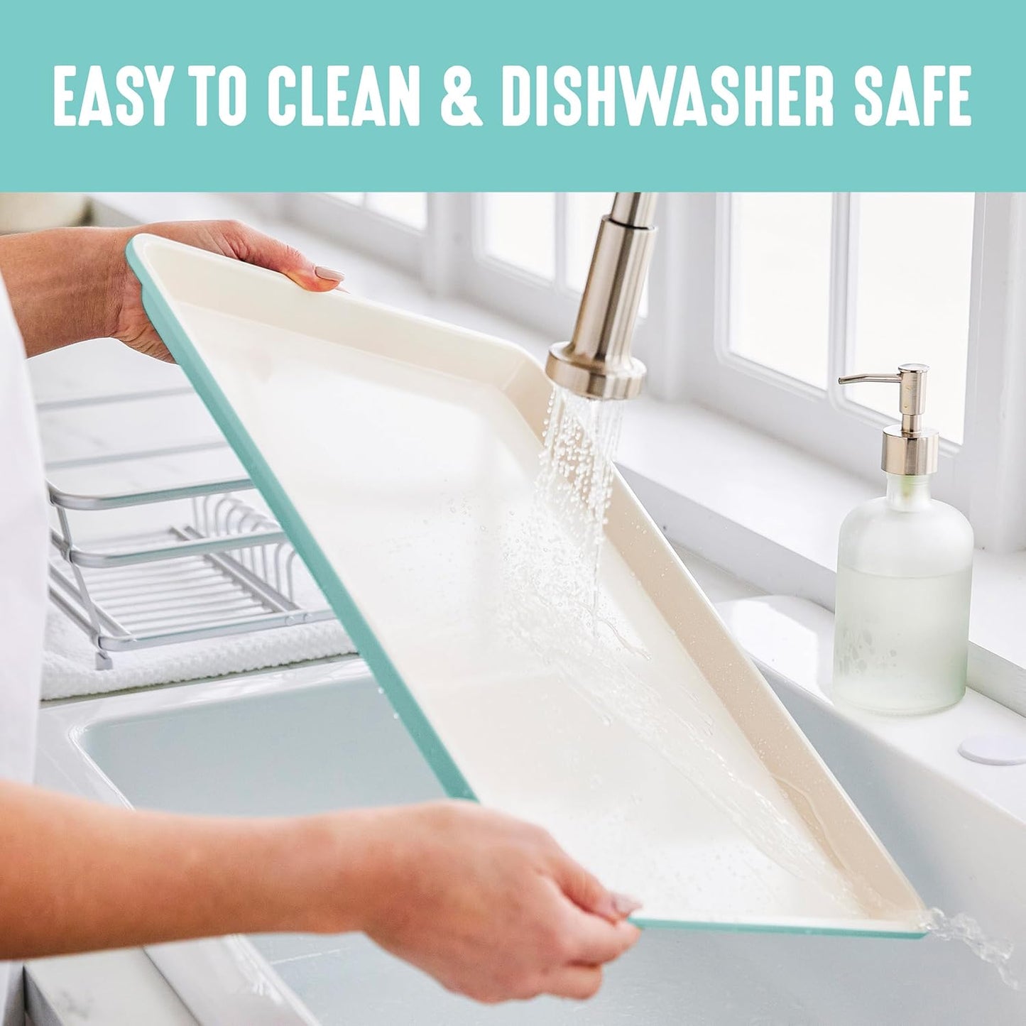 GreenLife 6 Piece Nonstick Bakeware Set, Non-Toxic PFAS-Free Ceramic Oven Pans, Dishwasher & Oven Safe to 450°F, Easy Release Baking Sheet, Loaf Pan, Rectangle & Round Cake, Muffin Pan, Turquoise