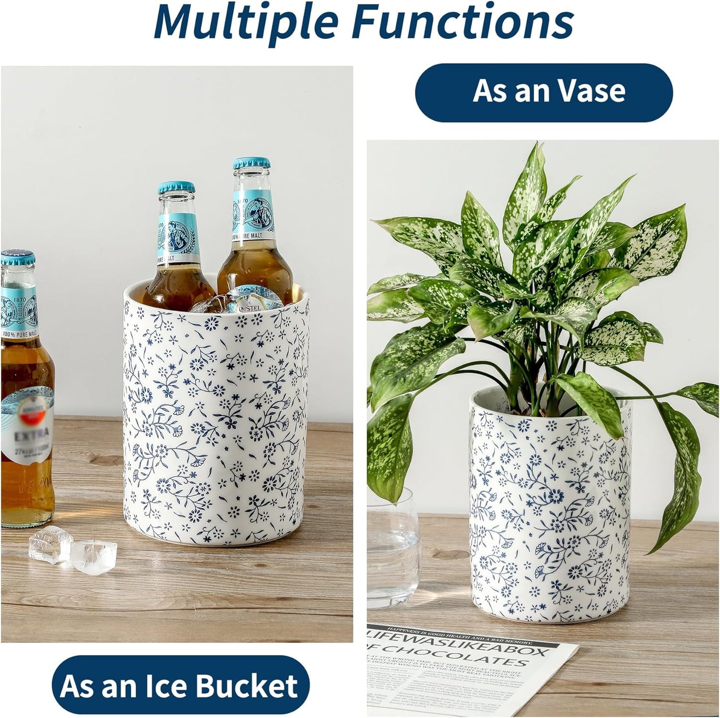 kitchen tool holder,kitchen spatula holder-extra large utensil holder,utensil holder ceramic apartment essentials（7.2in×6.2in）