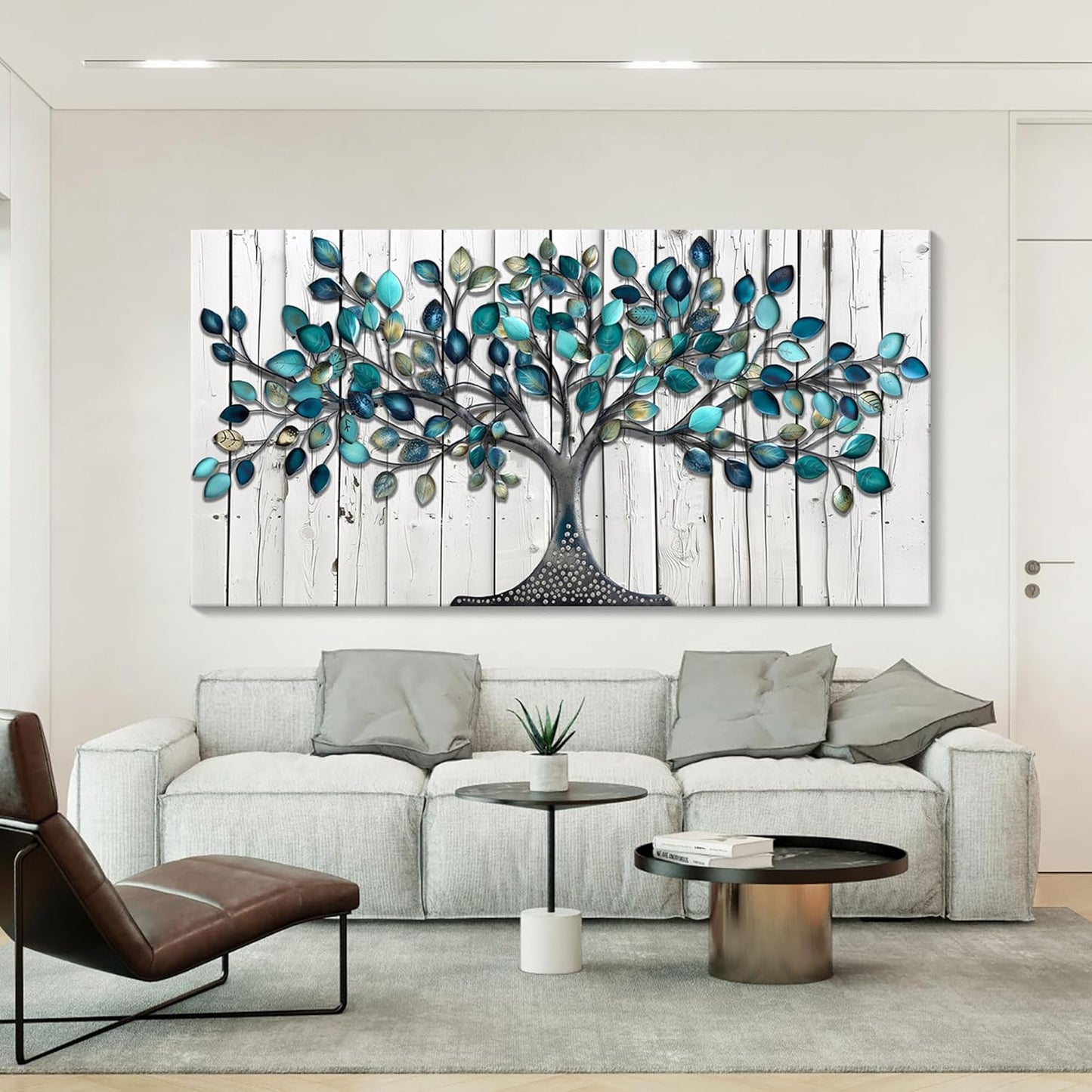 CHATYOUNG Large Canvas Wall Art - Tenacious Tree of Life Wall Pictures Farmhouse Style Artwork for Living Room Bedroom Dining Room Office Kitchen Home Decor 58"x29"