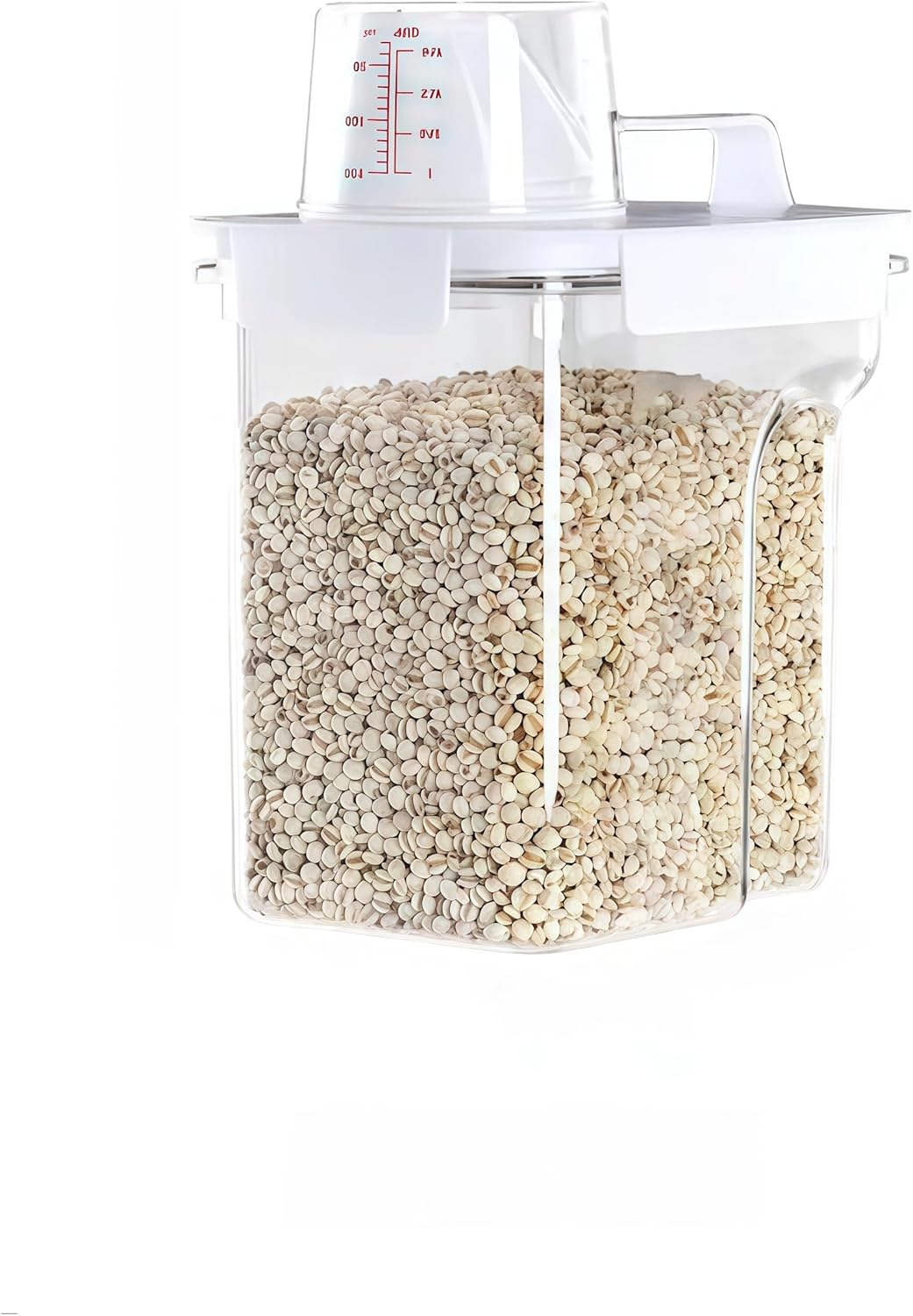 Airtight Food Storage Canisters with Measuring Cup - Ideal for Cereal, Flour & Sugar | Kitchen Pantry Organization Containers, Dry Food Storage Canisters (2000ml)