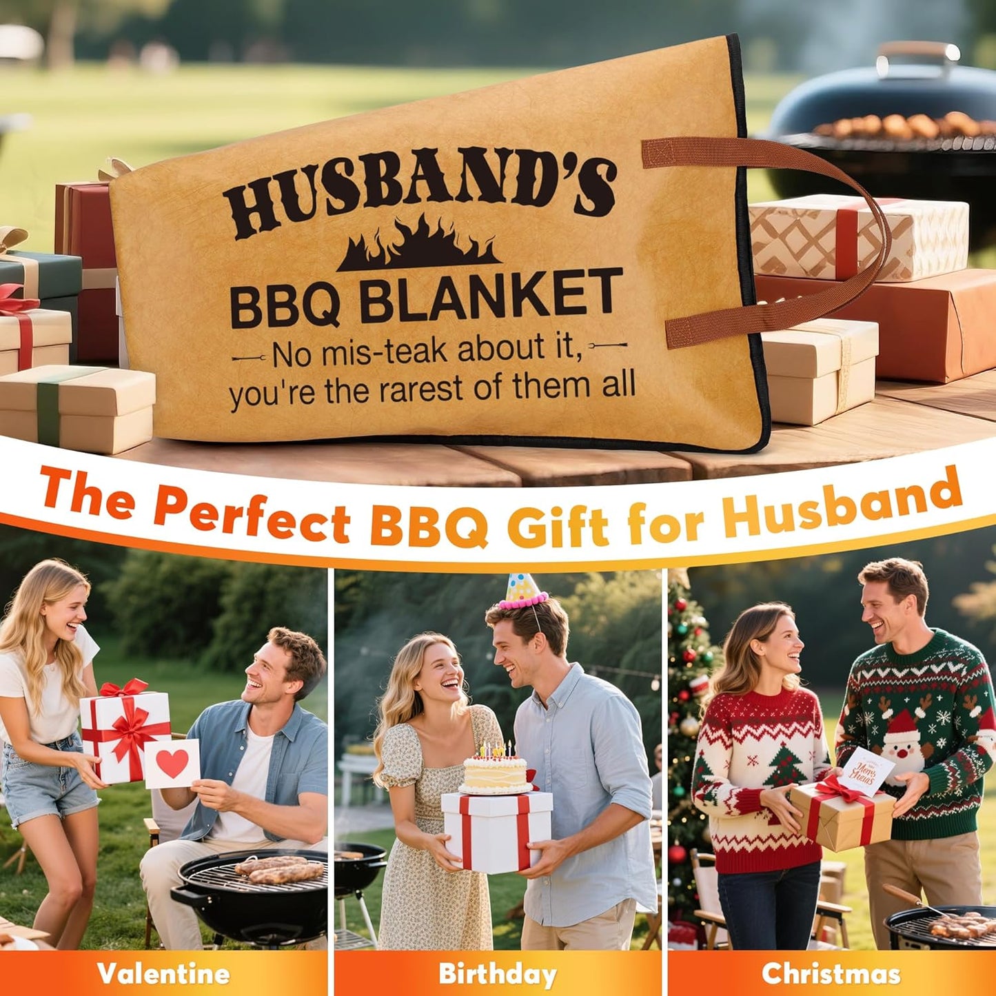 Gifts for Husband BBQ Blanket for Resting Meat, Christmas Thanksgiving Anniversary Birthday Gifts for Husband from Wife, 21in Meat Resting Blanket Insulated Reusable Wide Mouth Meat Resting Bag