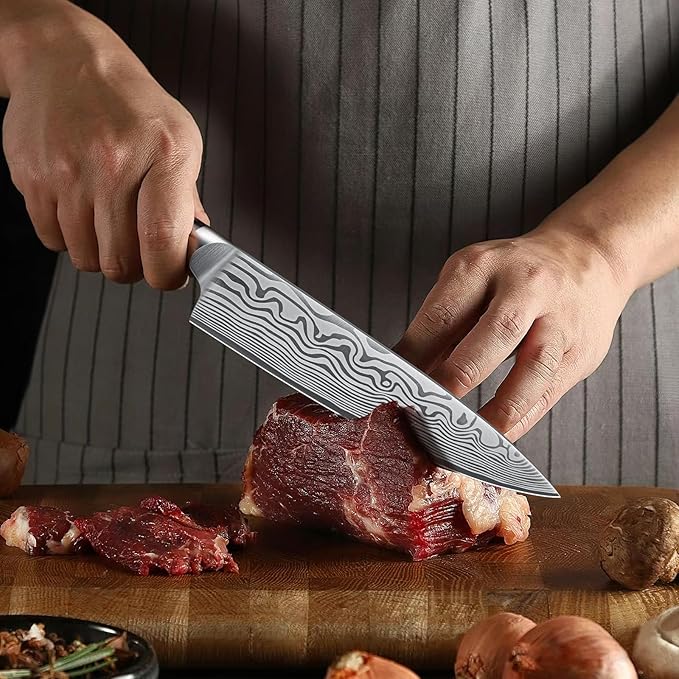 HOSHANHO 8 Inch Chef Knife, Ultra Sharp High Carbon Powder Steel Kitchen Knife, Professional Japanese Chef's Knife with Ergonomic Pakkawood Handle