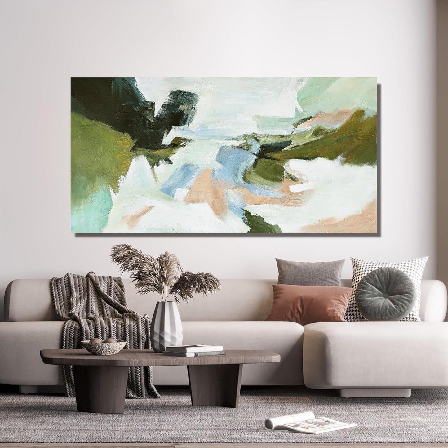 Suconvng Abstract Colorful Wall Art Painting Canvas Art Wall Decor 20x40 Inch For Living Room Decorations Art Office Decor Multicolor Canvas Artwork Pictures For Bedroom Kitchen