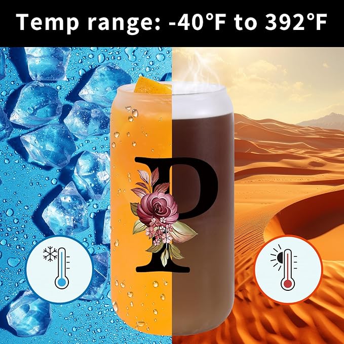 Monogrammed Glass Drinking Cup With Lid Straw Women Teacher Coworker Assistant Principal Christmas Gift Paraprofessional Administrative Professional It Hr Admin Day French Nursing Spanish Swim Latin,P