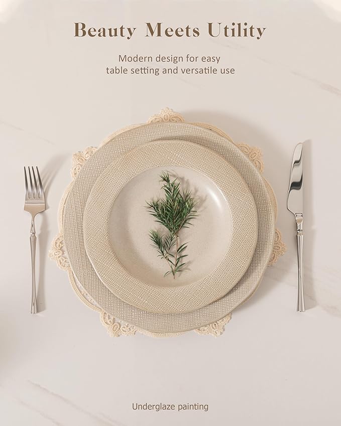 Dinnerware sets plates and bowls sets modern plates,Ceramic Dinnerware Sets,12 Pieces Porcelain Lightweight Plates,Scratch Resistant Dish Set (style - 5, 4 - Set (12pcs))