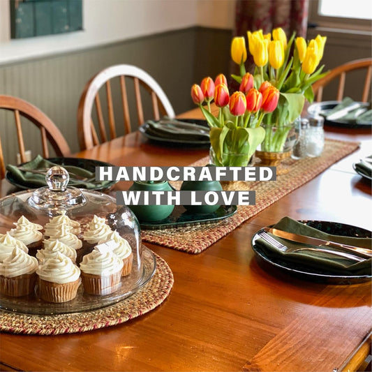 Harvest Braided Oval Table Runner, Warm Country Decor, Multicolor 11x36 - Jute Dining Table Accessories - Rich Colors, Easy to Clean, Durable and Protects Furniture