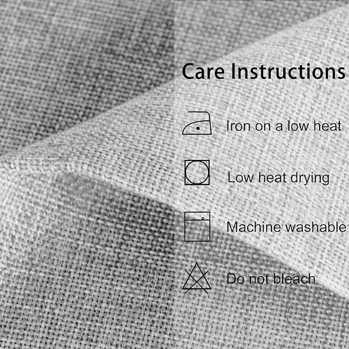 JIUZHEN Faux Linen Farmhouse Tablecloth Rectangular, Wrinkle Stain Resistant Table Cloth Rectangle Table Cover for Kitchen Dining, Light Grey, 60 x 140 Inch