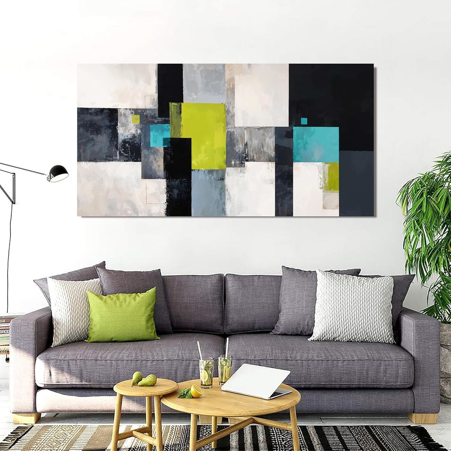 Large Canvas Wall Art Decor Wall Art Pictures for Living Room Black and White Oversized Wall Art Prints 29"X58" Abstract Canvas Art Wall Decor Artwork for Walls Modern Gray Wall Art Home Office Decor