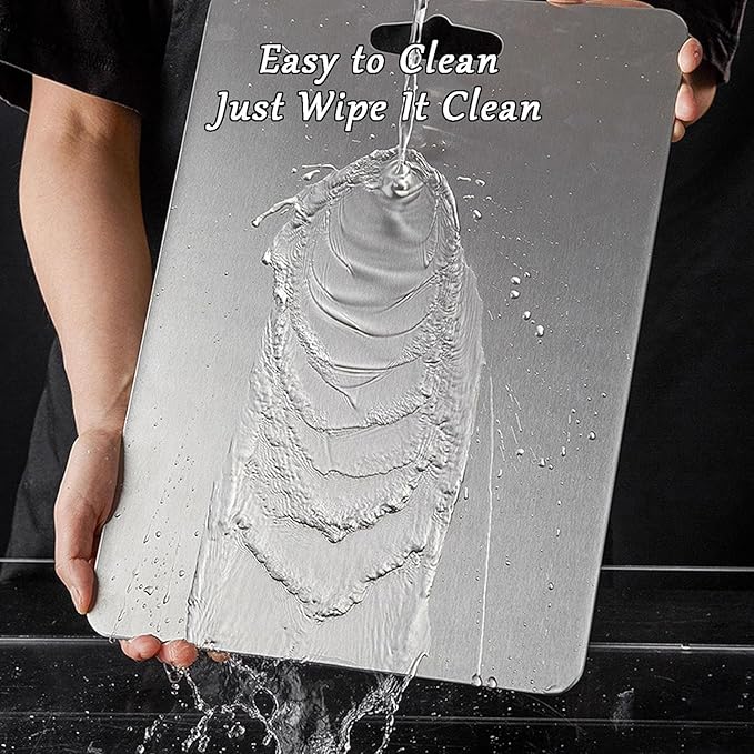 Katuchef Titanium Cutting Board, 2025 Pure Cut TitanIum Cutting Boards for Kitchen, Safe Durable Extra Large Cutting Board for Meat Fruit Vegetable (L: 13.35 * 9in)