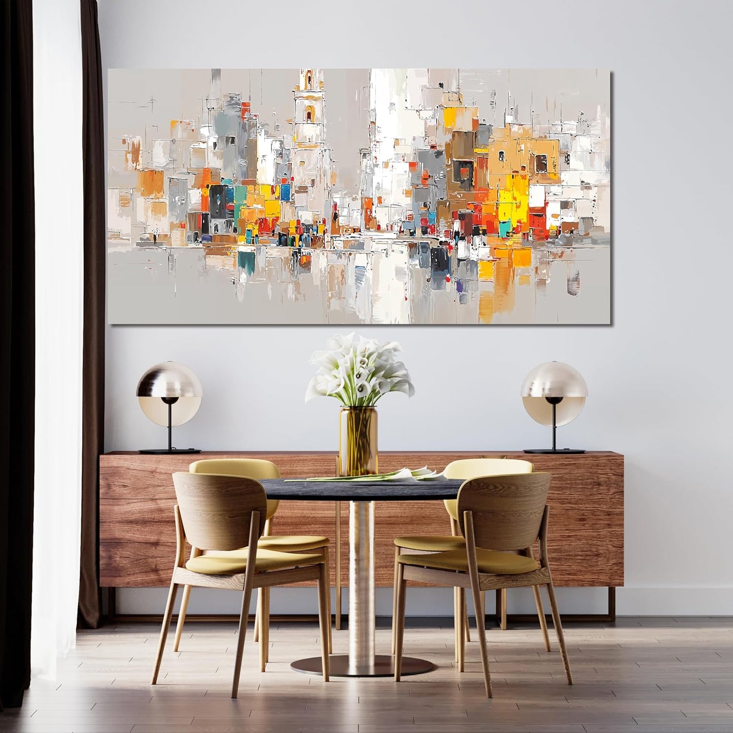 Abstract Canvas Wall Art Decor Modern Wall Art for Living Room Large Colorful Wall Art Prints Artwork for Walls Abstract Art Pictures Abstract Canvas Art Wall Decor Bedroom Office Decorations 24"X48"