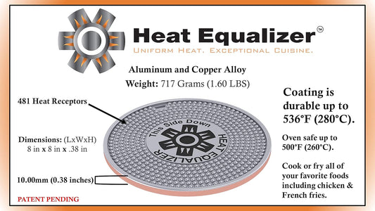 8 inch None Stick Copper finish Heat Equalizer-Heat Diffuser for Gas Stoves – Aluminum & Copper Alloy Hot Plate for Even Cooking-Burner Cover & Simmer Plate