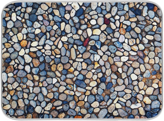 Colorful Stone Texture Dish Drying Mats 18 x 24 Inch Super Absorbent Microfiber Dish Drainer Rack Mats Heat Resistant Drying Pads for Kitchen Counter Sinks Dining Table