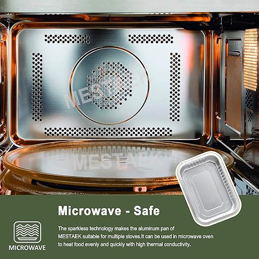 7"x5" Sturdy Foil Pans + Snap-On Lids (5 Pack) | 2X Thicker Heavy Duty Reusable 20oz | Grill Oven Microwavable Multi-Use Pot| Disposable Aluminum Tin for Baking Cooking