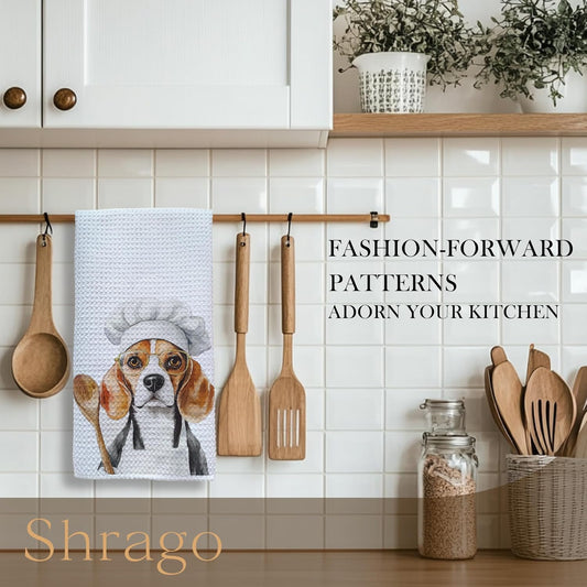 Funny Beagle Dog Kitchen Towels, Beagle Gifts for Women Men Dish Tea Towels for Kitchen, Dog Lovers Mom Dad Owner Gifts Decorative Hand Towels, 16x24 Inch