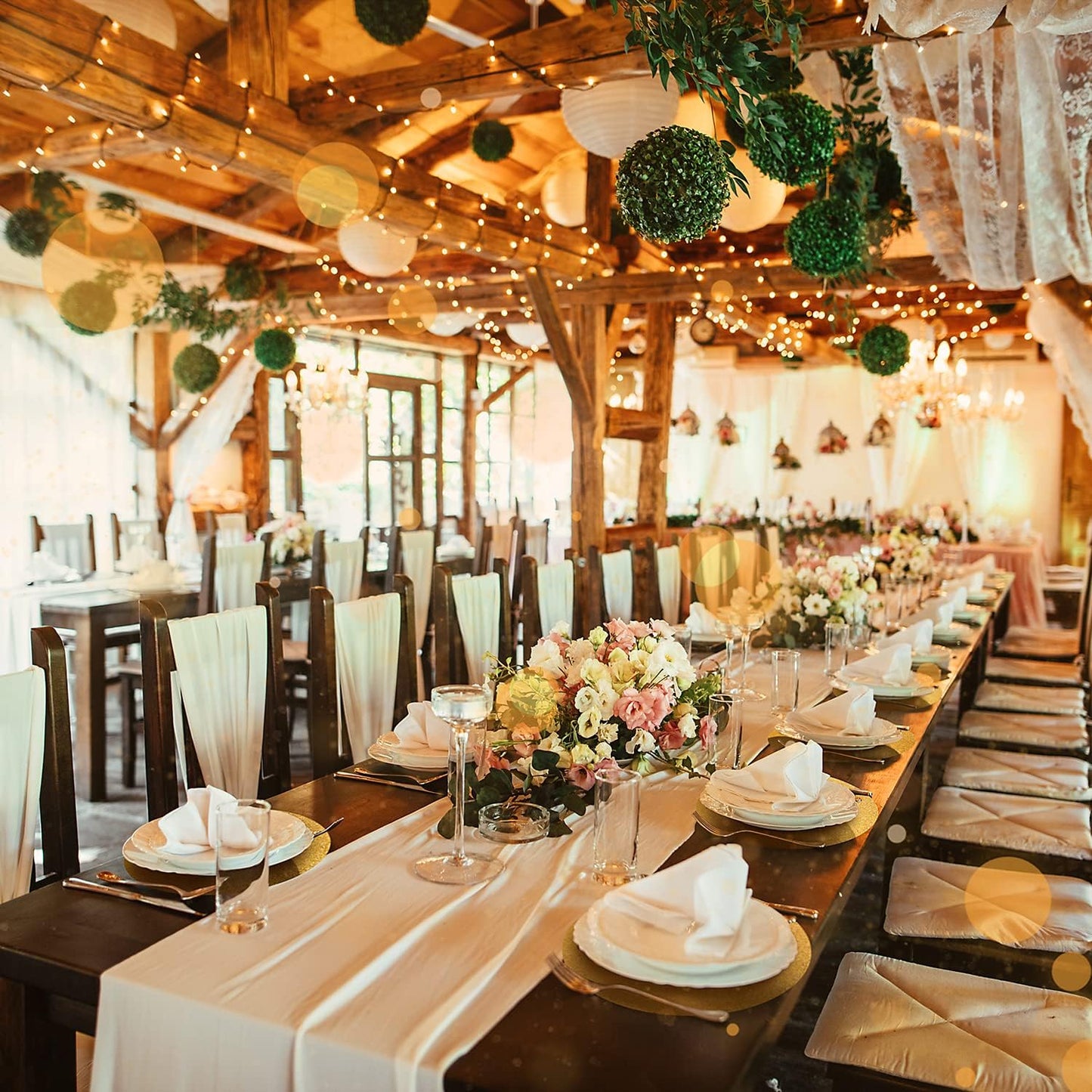 50 Pieces Gold Glitter Paper Place Mats Sparkle Round Disposable Table Mats Golden Sequin Doilies Decorative Placemats for Wedding Banquet Party Home Dining Tableware