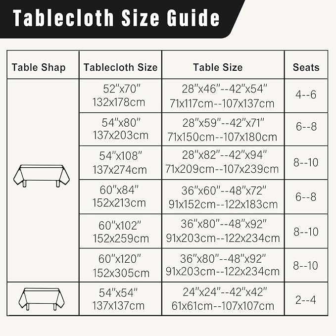DWCN Black Table Cloth Rectangle - Faux Linen Fabric Waterproof Spill-Proof Wrinkle and Stain Resistant Tablecloths Decorative Farmhouse Table Cover for Kitchen Dining Party, 52 x 70 Inch