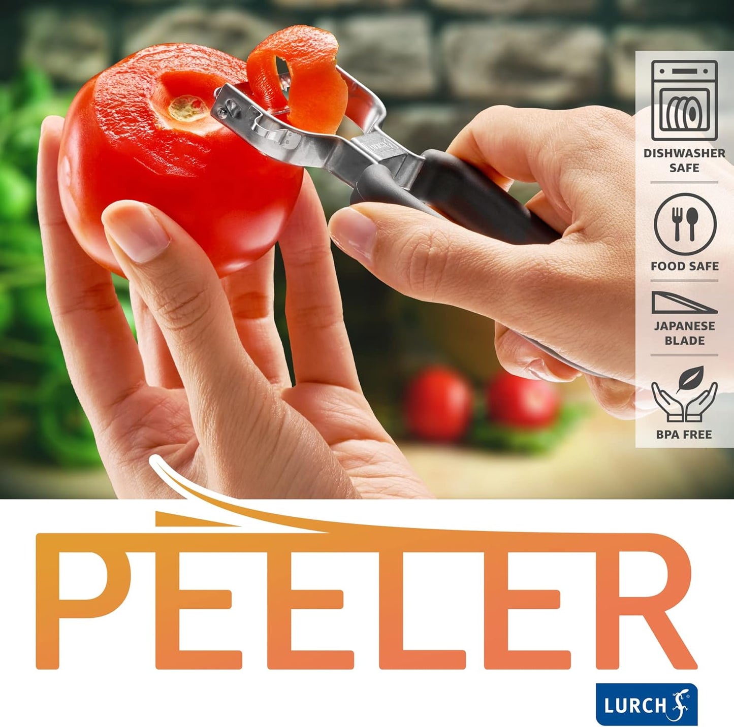 Lurch Germany Super Y Peeler 5.1 x 2.3 Inches / 13 cm x 6 cm - Black