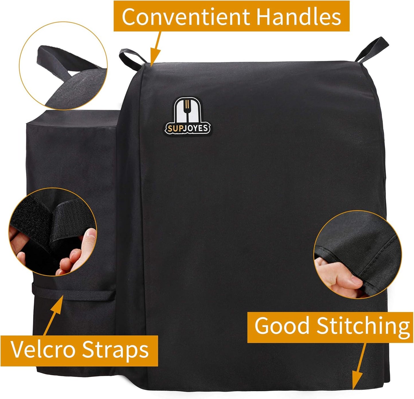 SUPJOYES Grill Cover for Traeger Tailgater 20 Series, Heavy Duty Waterproof Wood Pellet BBQ Accessories for Traeger 20 Series, Junior & Tailager Grills, Full Length