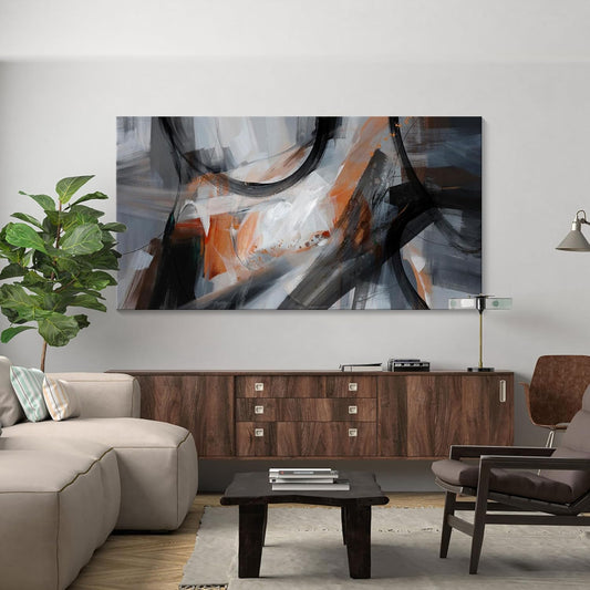 KLAKLA Large Wall Art - Abstract Canvas Wall Decor Modern Print Picture Artwork for Living Room Office Bedroom Home Decor - 58x29 Inches