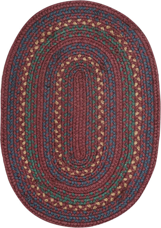 Jamestown Jute Oval Placemats Set of 6-13x19, Burgundy - Vibrant Colors, Durable, Easy to Clean and Protects Furniture