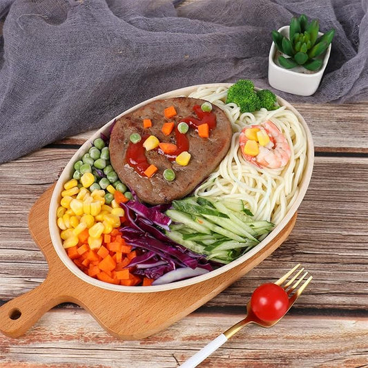 28 oz Oval Disposable bowls with lids,Sugarcane Salad Bowls take away food containers Plant Fibers 50 PACK