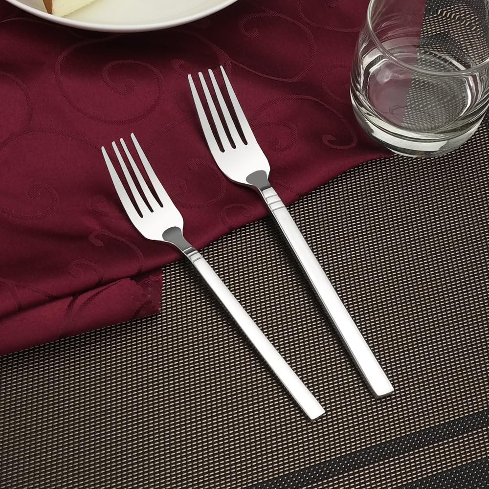 30-Piece Flatware Set Knife Fork Spoon Stainless Steel Silverware Cutlery Service for 6