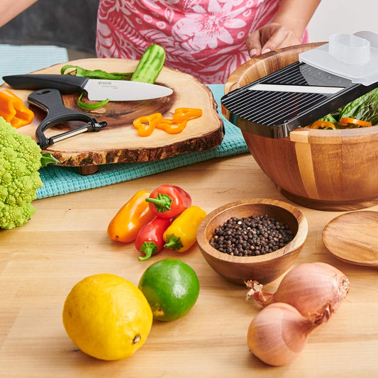 Kyocera CSN-252BK EXP Soft Grip Kitchen Mandoline Slicer, One, Black