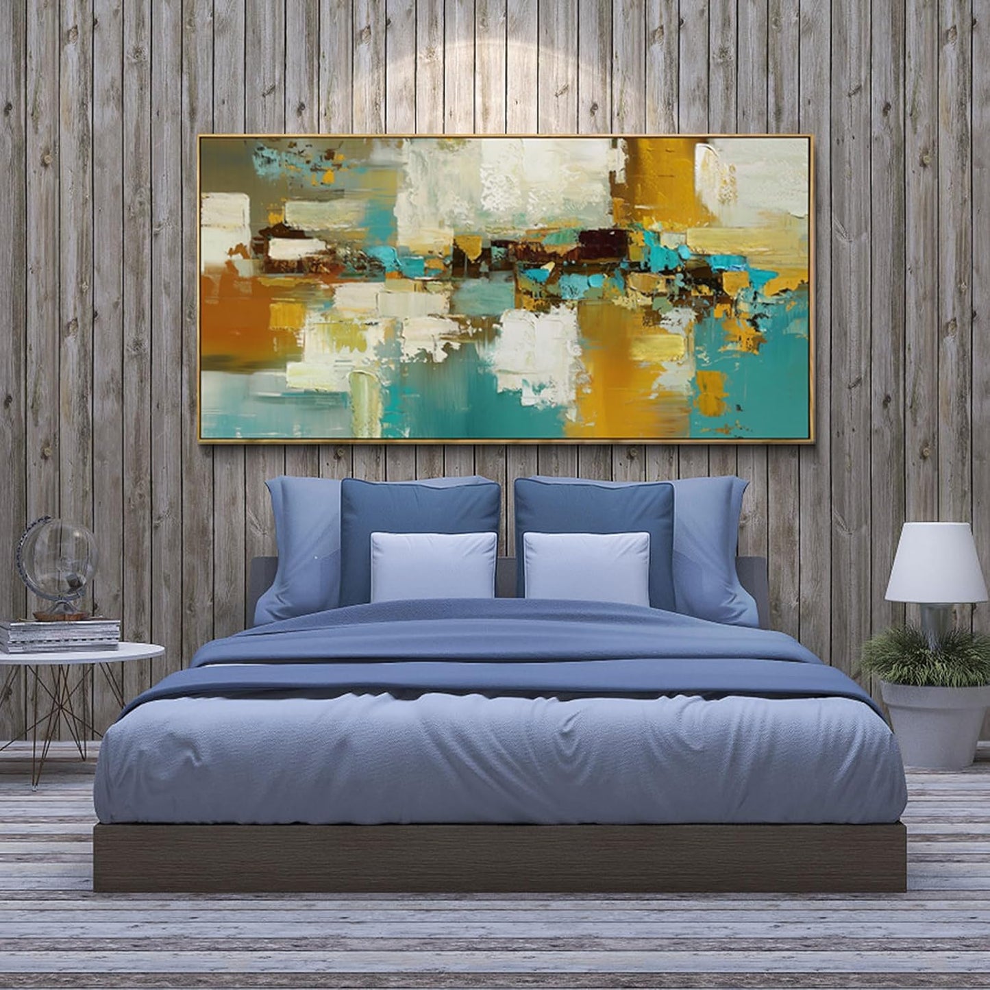 XLSJERST Large Framed Wall Art - Paintings Wall Decor Abstract Canvas Wall Art Artwork for Bedroom Huge Wall Pictures for Living Room Bedroom 24x48 Inches