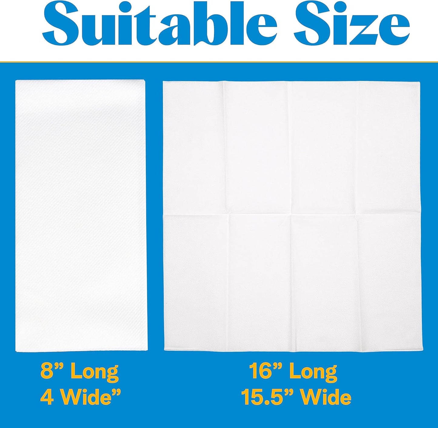 AMERICAN HOMESTEAD Paper Napkins - White Disposable Linen-Like Dinner Napkins - Restaurant-Quality Table Serviettes for Weddings, Parties, and Events - 15.75" x 15.75" - 100 Count