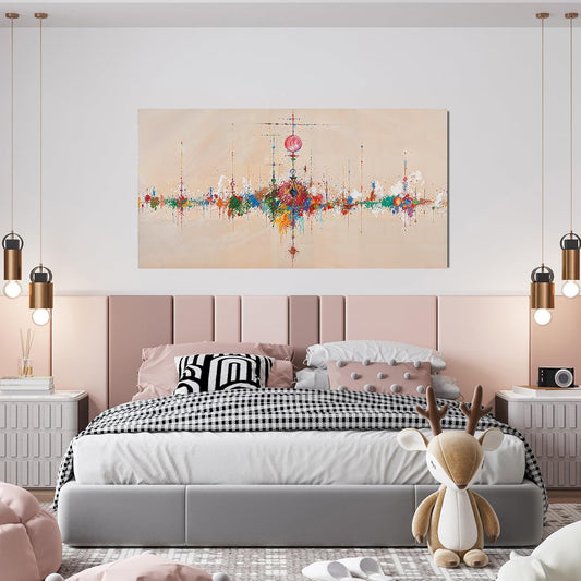 Canvas Wall Art Decor Wall Art Pictures for Living Room Artwork for Walls Abstract Colorful Wall Art Prints Abstract Canvas Art Wall Decor Hallway Wall Art Decorations Bedroom Home Decor 20" X 40"