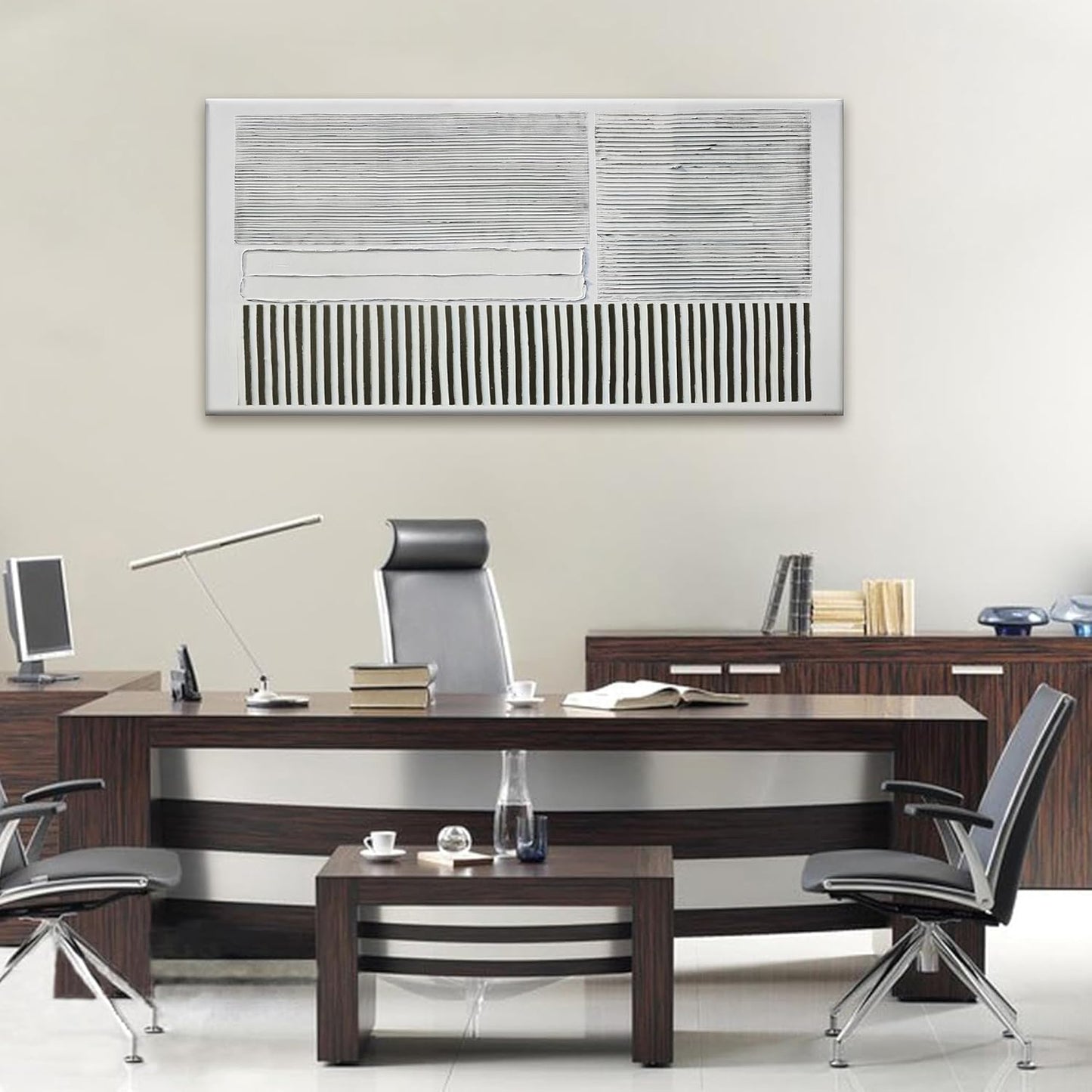 Canvas Wall Art Decor Large Canvas Wall Art For Living Room Abstract Art Black and White Wall Art Decor Abstract Modern Wall Art Prints Canvans Art Work For Bedroom Office Kitchen Wall Decor 24" x 48"