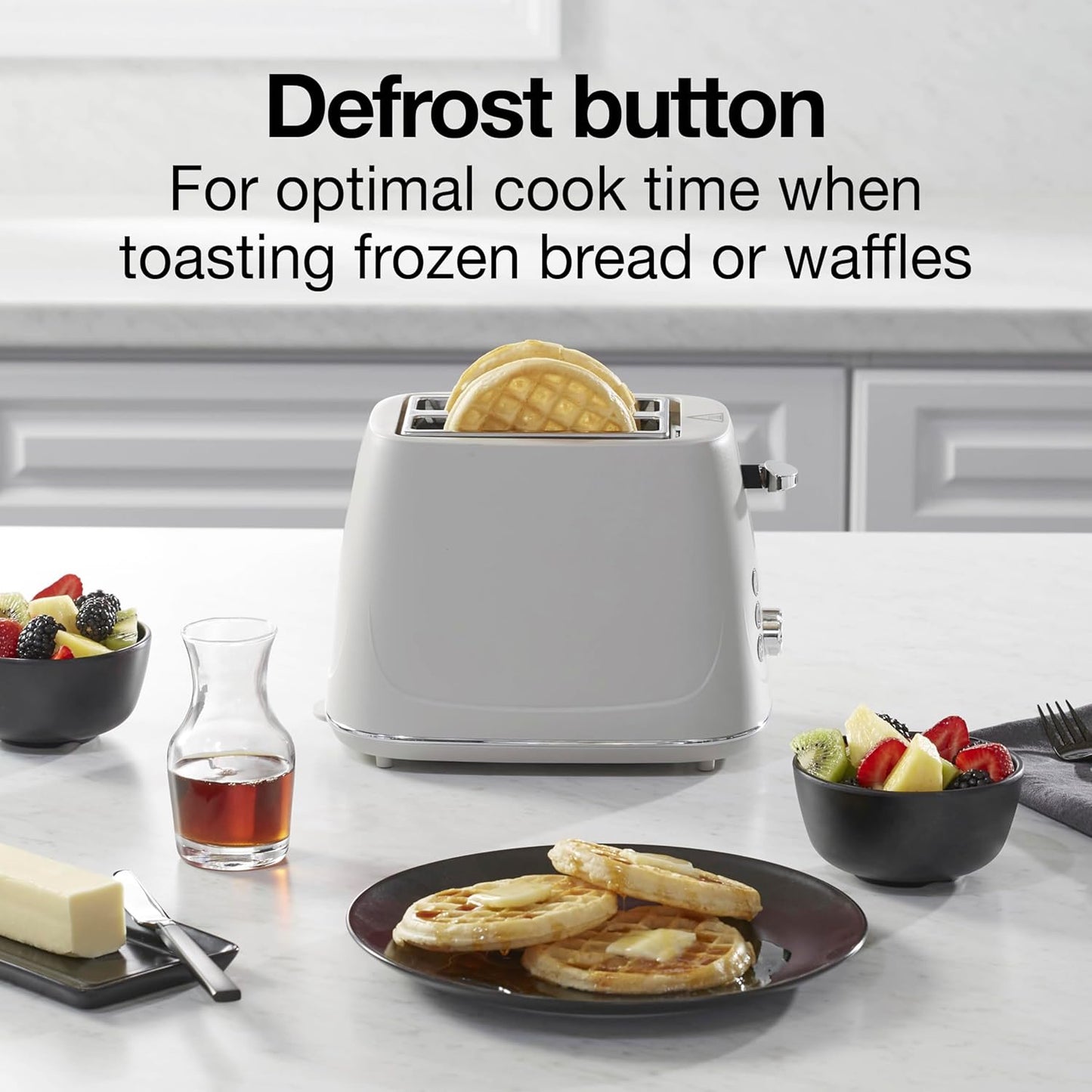 Proctor Silex Plastic 2 Slice Toaster, Bagel, Defrost & Cancel Buttons, Browning Control With 7 Shades, Auto Shutoff, Slide-Out Crumb Tray, Oat White (22660)