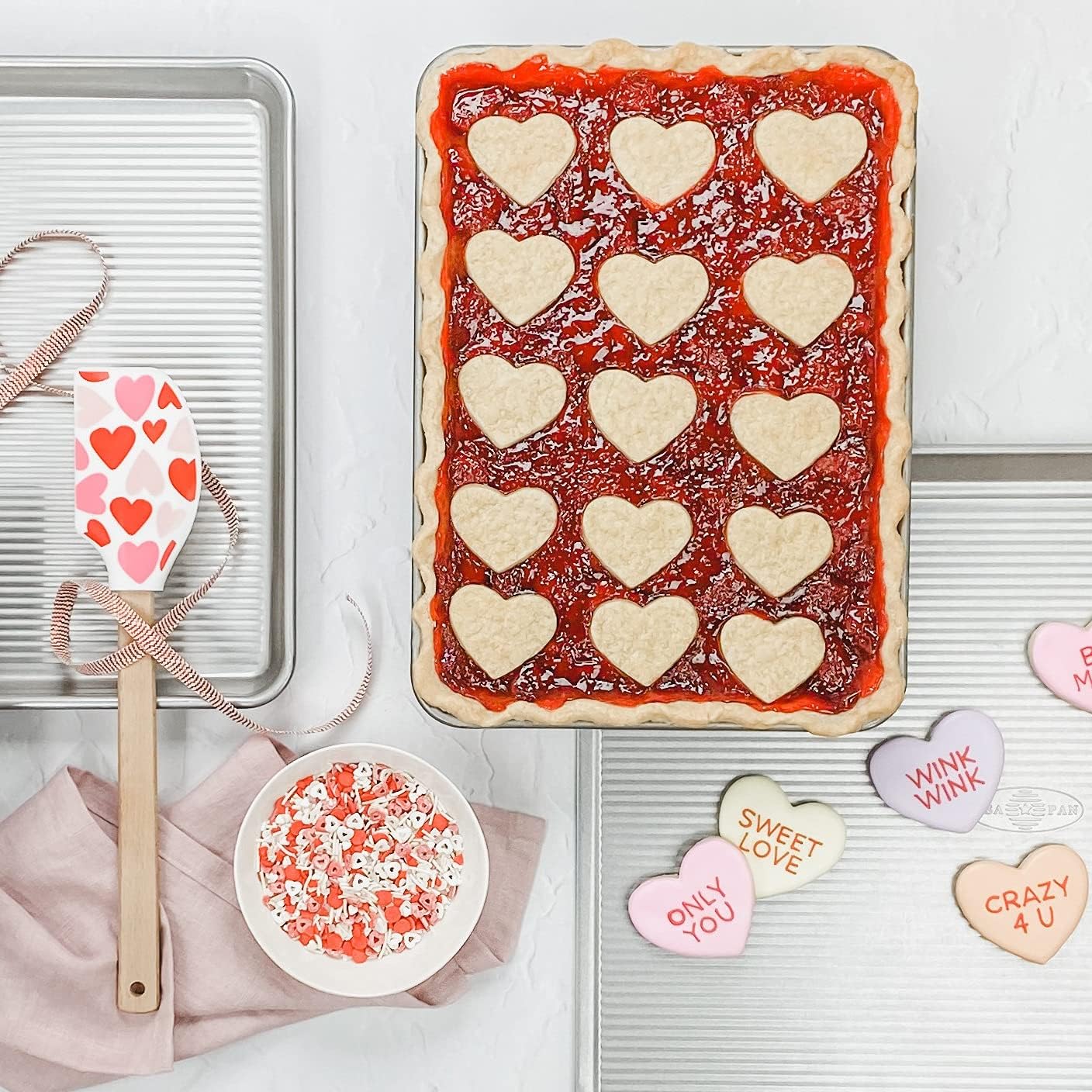 USA Pan 3-Piece Warp Resistant Non-Stick Aluminized Steel Bakeware Set