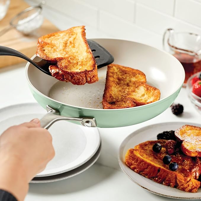 KitchenAid Hard Anodized Ceramic Nonstick Frying Pan/Skillet, 10 Inch - Pistachio