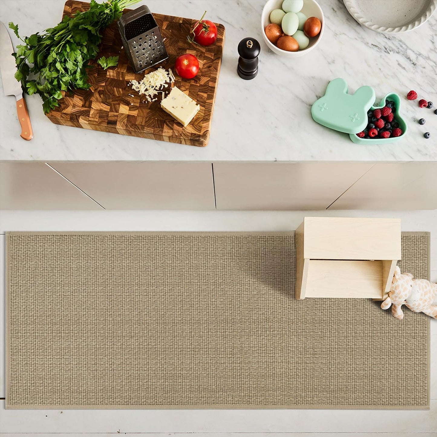 Artoid Mode Washable Non Slip Rubber Backing Kitchen Rugs Doormat, Absorbent Kitchen Floor Mats Front of Sink Kitchen Mats for Floor Home Decor 20x48 Inch