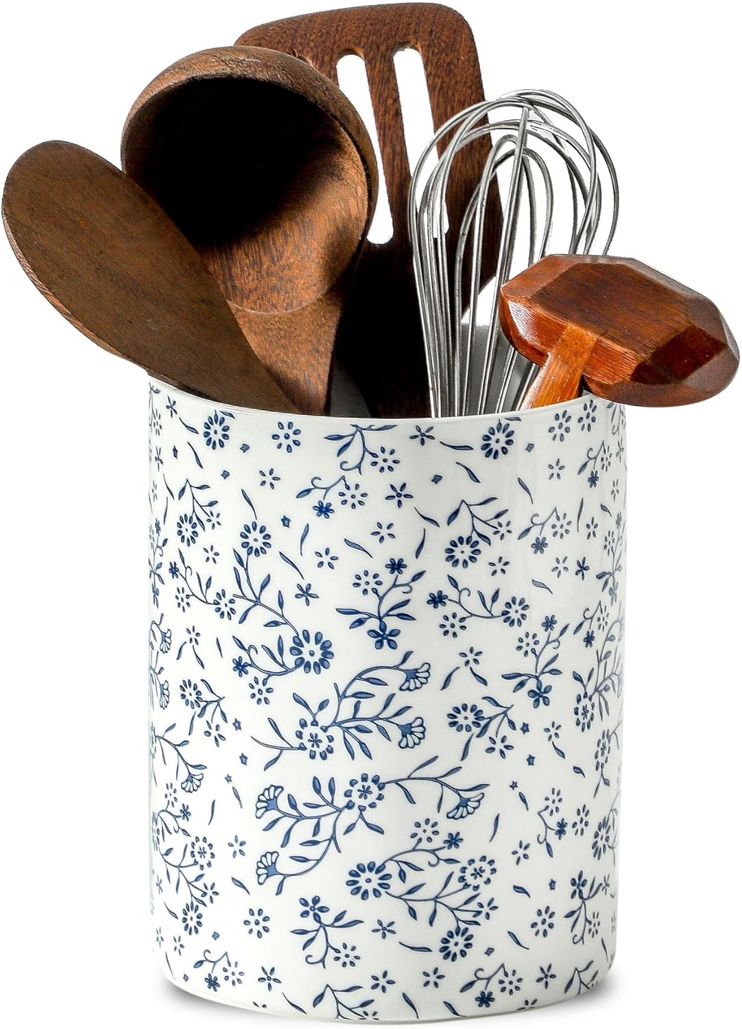 kitchen tool holder,kitchen spatula holder-extra large utensil holder,utensil holder ceramic apartment essentials（7.2in×6.2in）