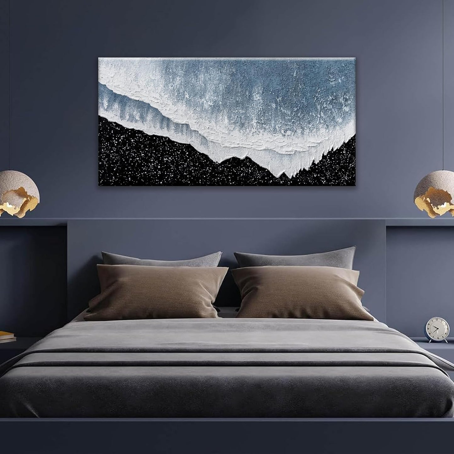 Canvas Wall Art Decor Modern Canvas Wall Art For Living Room Large Beach Wall Art Prints Artwork for Walls Black and White Wall Art Decor Bedroom Office Kitchen Wall Decor 24" x 48"