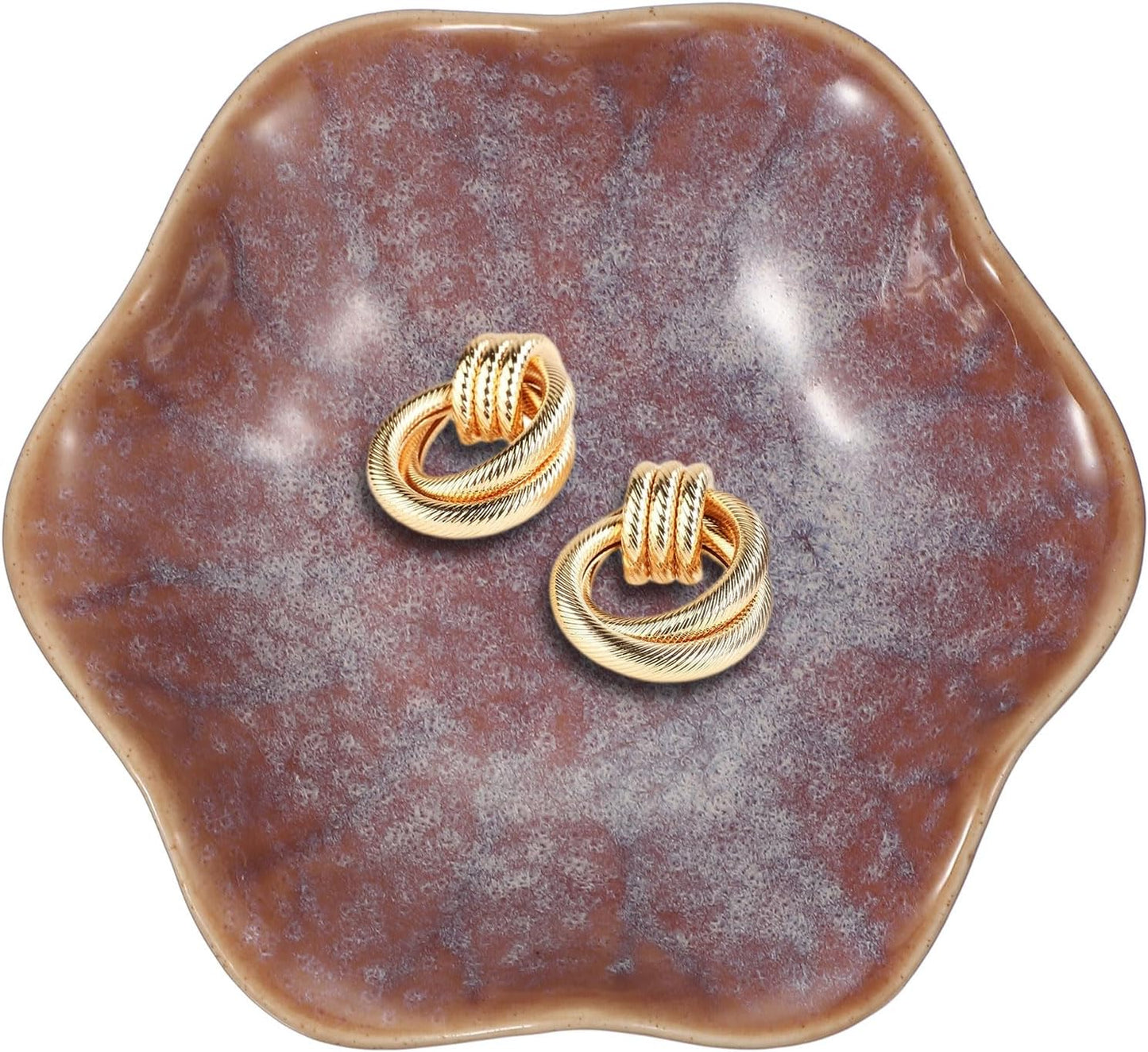 uxcell 1Pcs Ceramics Jewelry Plate, Lotus Leaf Shape Key Holder Bowl for Entryway Table Decor Small Ring Tray Dish Gift for Women Girlfriend, Purple