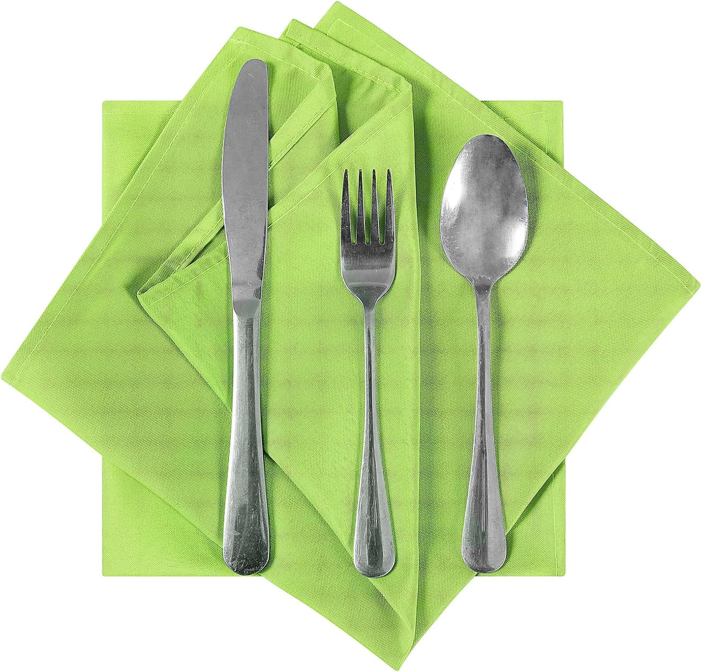 Bailarina Cloth Napkins Set of 40,17x17 inches Dinner Napkins Cloth Washable,Polyester Square Table Cloth Napkin Bulk with Hemmed Edges Ideal for Banquets, Parties and Weddings-Apple Green